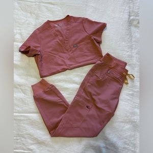 Figs Mauve SET Catarina Top XXS and Zamora Jogger XXS sold as Set.